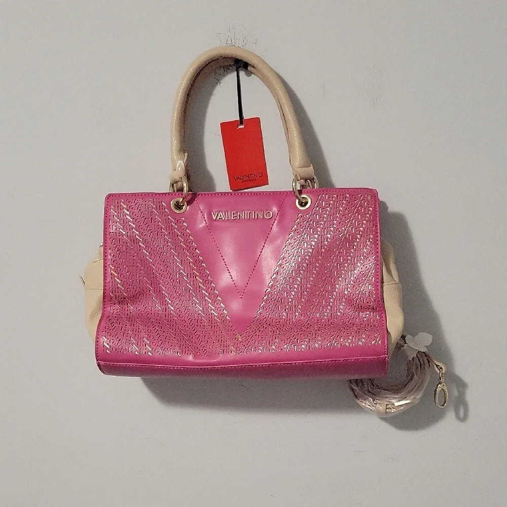 Valentino Pink and Cream Women's Bag - Picture 1 of 4